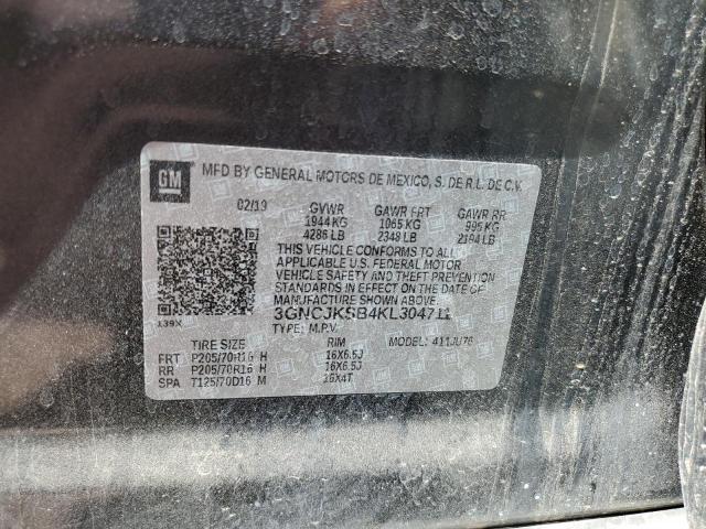 Photo 10 from auction – 2019 CHEVROLET TRAX LS with VIN 3GNCJKSB4KL304711