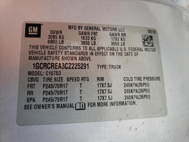 Photo 10 from auction – 2012 CHEVROLET SILVERADO with VIN 1GCRCREA3CZ225291