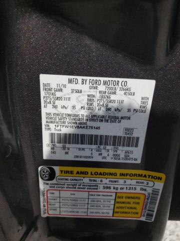 Photo 10 from auction – 2010 FORD F-150 with VIN 1FTFW1EV8AKE75145
