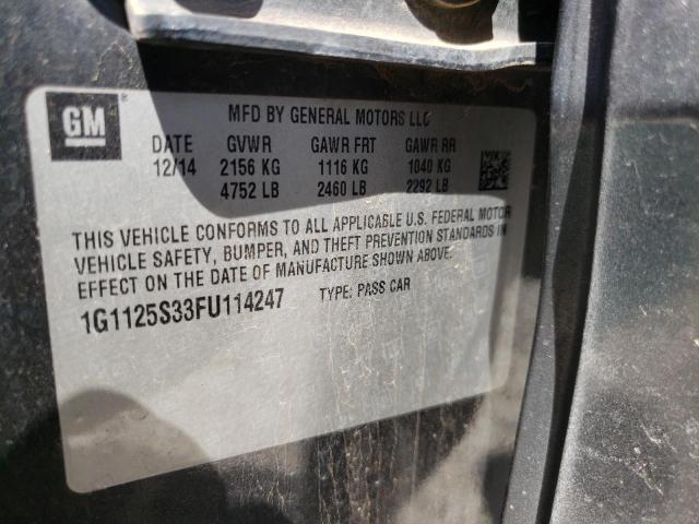 Photo 10 from auction – 2015 CHEVROLET IMPALA LT with VIN 1G1125S33FU114247