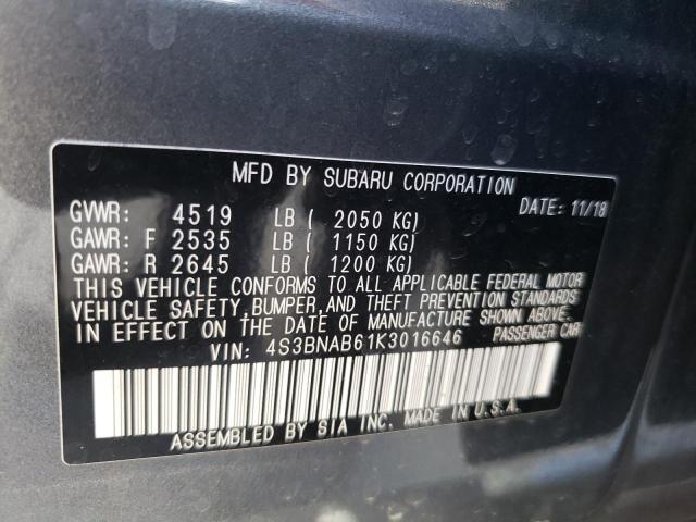 Photo 10 from auction – 2019 SUBARU LEGACY 2.5 with VIN 4S3BNAB61K3016646