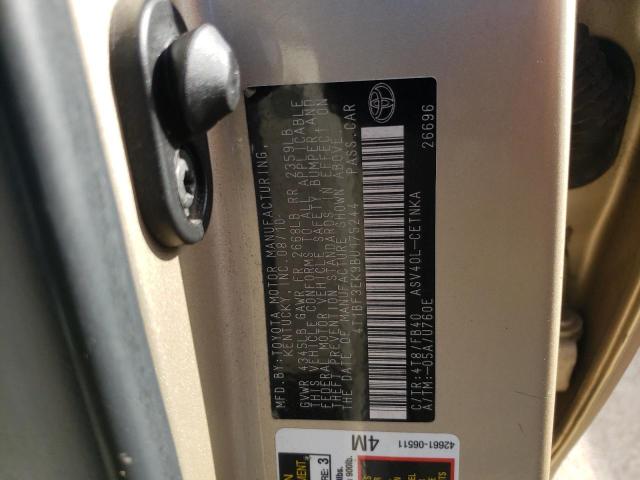 Photo 10 from auction – 2011 TOYOTA CAMRY BASE with VIN 4T1BF3EK9BU175244