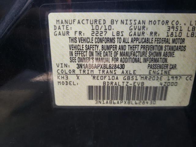 Photo 10 from auction – 2011 NISSAN SENTRA 2.0 with VIN 3N1AB6APXBL628430