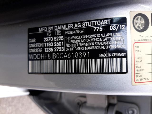 Photo 10 from auction – 2012 MERCEDES-BENZ E 350 4MAT with VIN WDDHF8JB0CA618391