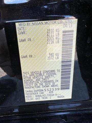 Photo 10 from auction – 2013 NISSAN ALTIMA 2.5 with VIN 1N4AL3AP0DN552539