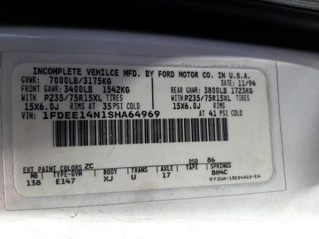 Photo 10 from auction – 1995 FORD ECONOLINE with VIN 1FDEE14N1SHA64969