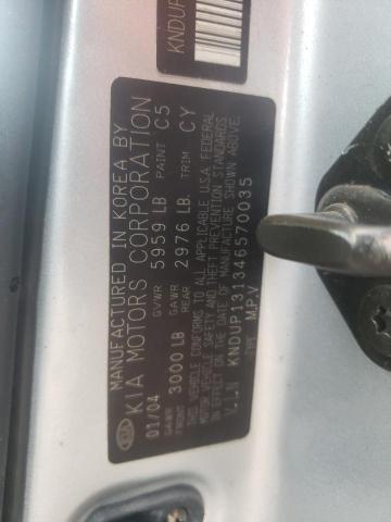 Photo 10 from auction – 2004 KIA SEDONA EX with VIN KNDUP131346570035