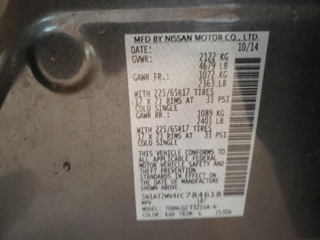 Photo 10 from auction – 2015 NISSAN ROGUE S with VIN 5N1AT2MV4FC784618
