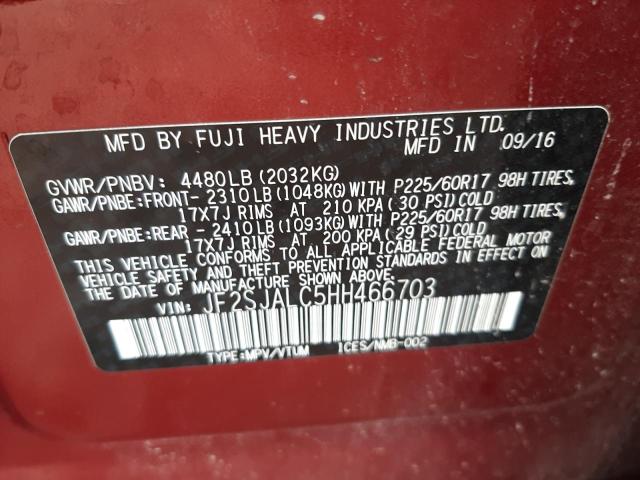 Photo 10 from auction – 2017 SUBARU FORESTER 2 with VIN JF2SJALC5HH466703