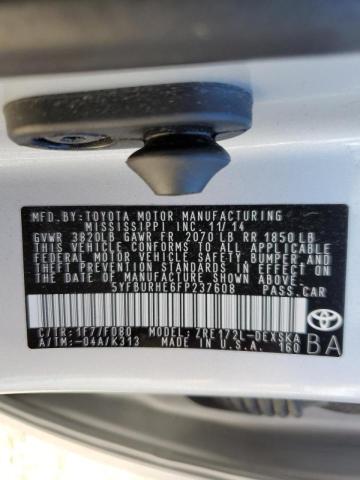 Photo 10 from auction – 2015 TOYOTA COROLLA L with VIN 5YFBURHE6FP237608