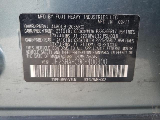 Photo 10 from auction – 2012 SUBARU FORESTER T with VIN JF2SHAHC9CH400300