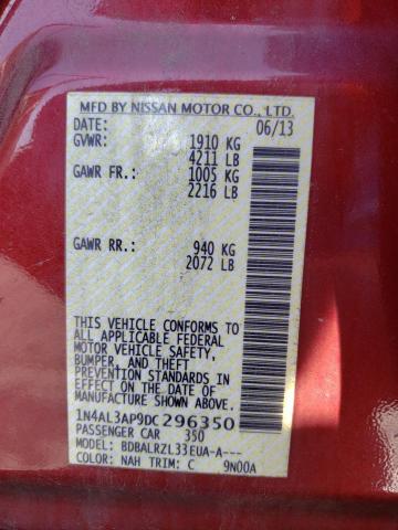 Photo 10 from auction – 2013 NISSAN ALTIMA 2.5 with VIN 1N4AL3AP9DC296350