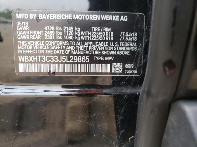 Photo 10 from auction – 2018 BMW X1 XDRIVE2 with VIN WBXHT3C33J5L29865