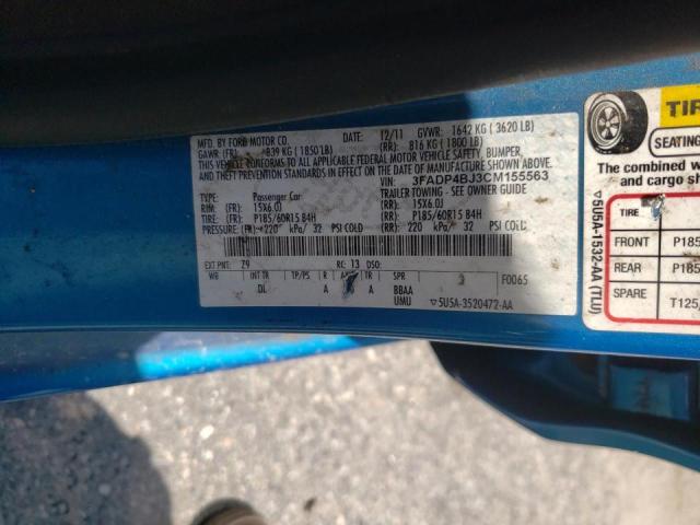 Photo 10 from auction – 2012 FORD FIESTA SE with VIN 3FADP4BJ3CM155563