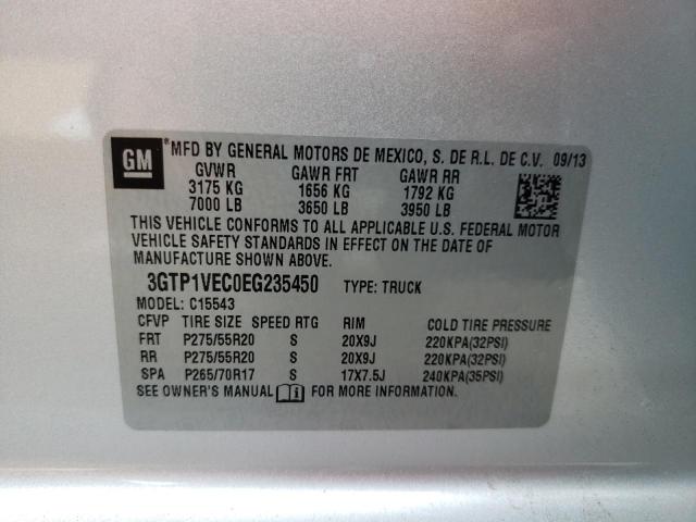 Photo 10 from auction – 2014 GMC SIERRA C15 with VIN 3GTP1VEC0EG235450
