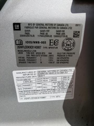 Photo 10 from auction – 2012 CHEVROLET EQUINOX LS with VIN 2GNFLCEK9C6143867