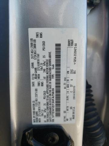 Photo 10 from auction – 2017 FORD F150 SUPER with VIN 1FTEW1EF3HFA75839