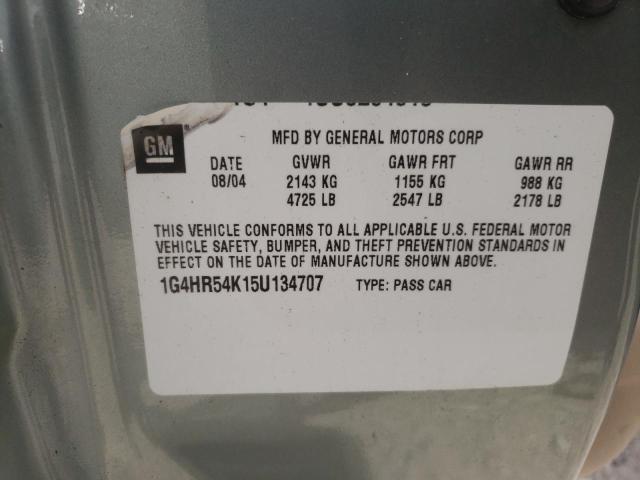 Photo 10 from auction – 2005 BUICK LESABRE LI with VIN 1G4HR54K15U134707