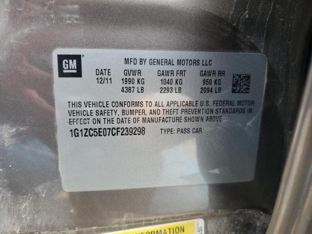 Photo 10 from auction – 2012 CHEVROLET MALIBU 1LT with VIN 1G1ZC5E07CF239298