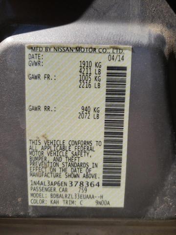 Photo 10 from auction – 2014 NISSAN ALTIMA 2.5 with VIN 1N4AL3AP6EN378364