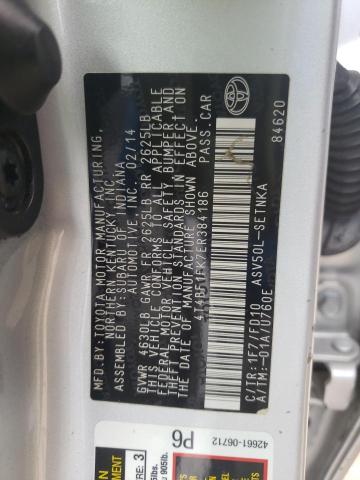 Photo 10 from auction – 2014 TOYOTA CAMRY L with VIN 4T4BF1FK7ER384186