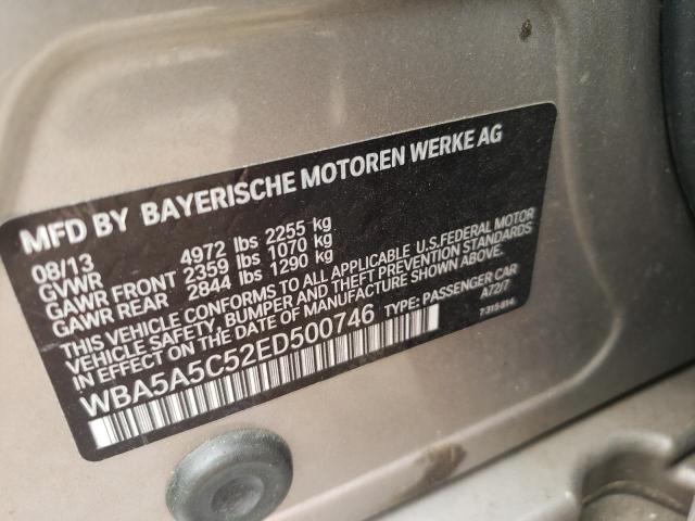 Photo 10 from auction – 2014 BMW 528 I with VIN WBA5A5C52ED500746