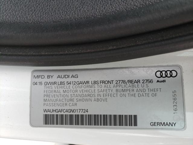 Фото 10 с аукциона – 2016 AUDI A6 PRESTIG с VIN WAUHGAFC4GN017724