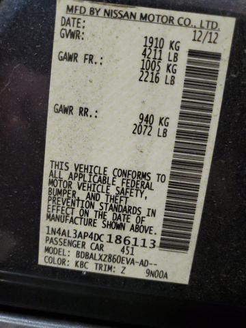 Photo 10 from auction – 2013 NISSAN ALTIMA 2.5 with VIN 1N4AL3AP4DC186113
