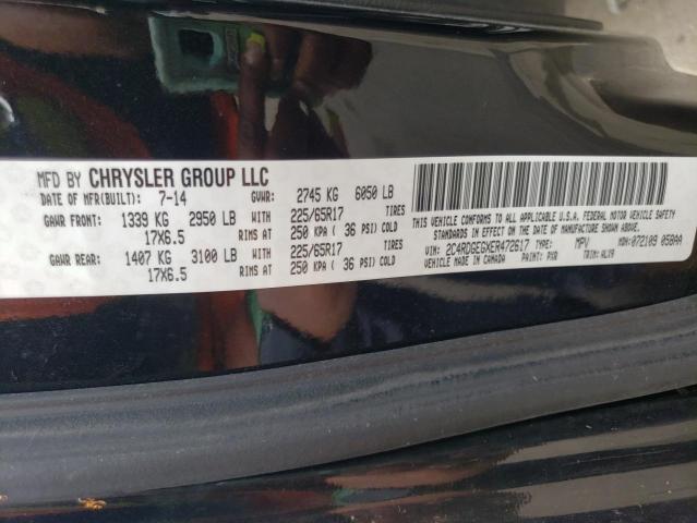 Photo 10 from auction – 2014 DODGE GRAND CARA with VIN 2C4RDGEGXER472617