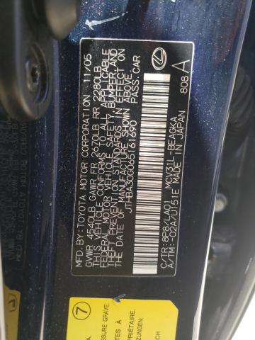 Photo 10 from auction – 2006 LEXUS ES 330 with VIN JTHBA30G065161690