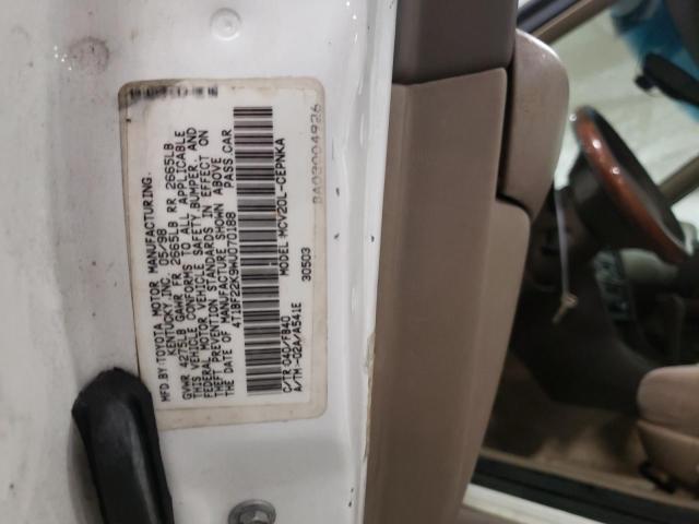 Photo 10 from auction – 1998 TOYOTA CAMRY CE with VIN 4T1BF22K9WU070188