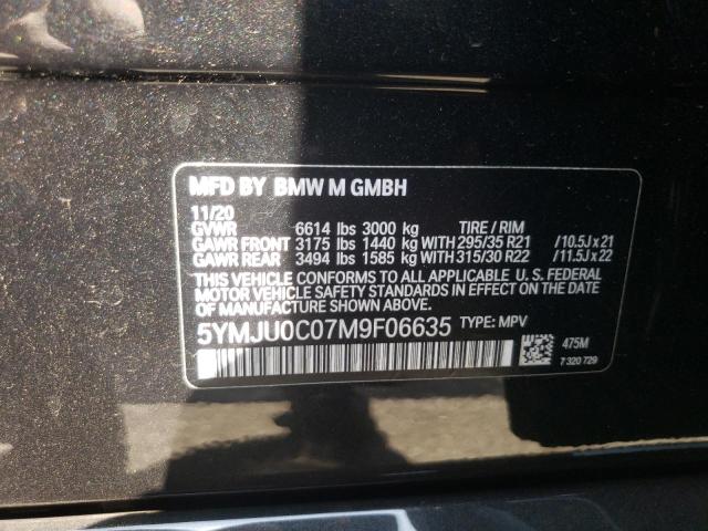 Photo 10 from auction – 2021 BMW X5 M with VIN 5YMJU0C07M9F06635