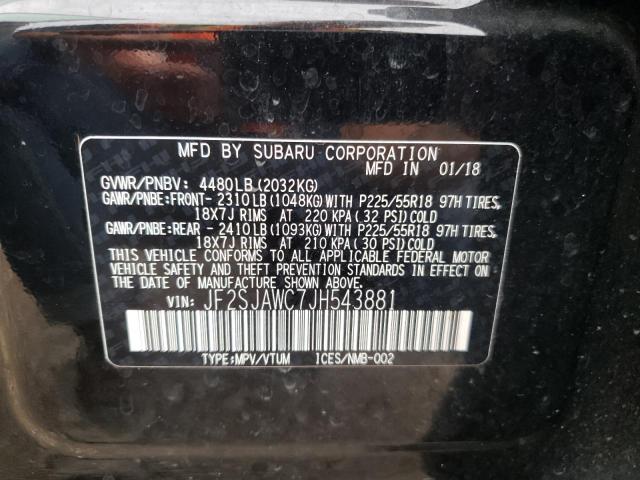 Photo 10 from auction – 2018 SUBARU FORESTER 2 with VIN JF2SJAWC7JH543881