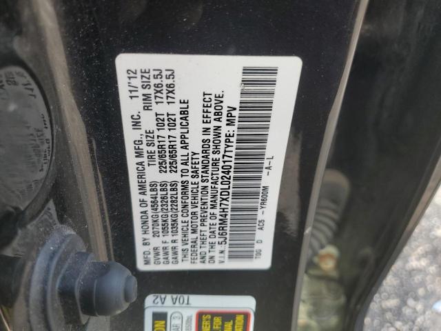 Photo 10 from auction – 2013 HONDA CR-V EXL with VIN 5J6RM4H7XDL024017