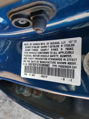 Photo 10 from auction – 2014 HONDA CIVIC LX with VIN 19XFB2F57EE005682