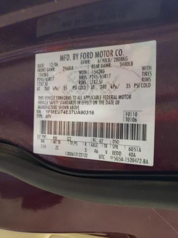 Photo 10 from auction – 2007 FORD EXPLORER with VIN 1FMEU74E37UA90316