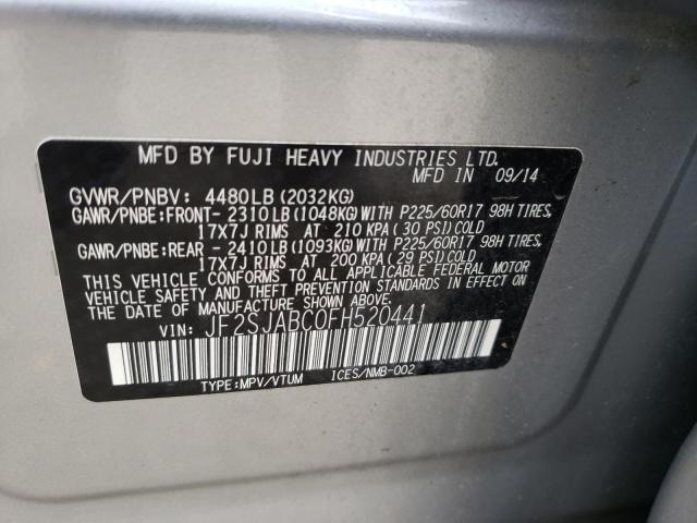 Photo 10 from auction – 2015 SUBARU FORESTER 2 with VIN JF2SJABC0FH520441