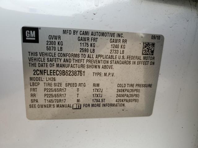 Photo 10 from auction – 2011 CHEVROLET EQUINOX LT with VIN 2CNFLEEC9B6238761