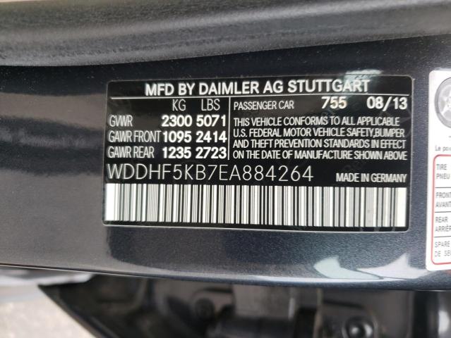 Photo 10 from auction – 2014 MERCEDES-BENZ E 350 with VIN WDDHF5KB7EA884264