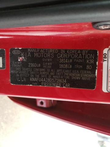 Photo 10 from auction – 2013 KIA FORTE EX with VIN KNAFU4A28D5718634