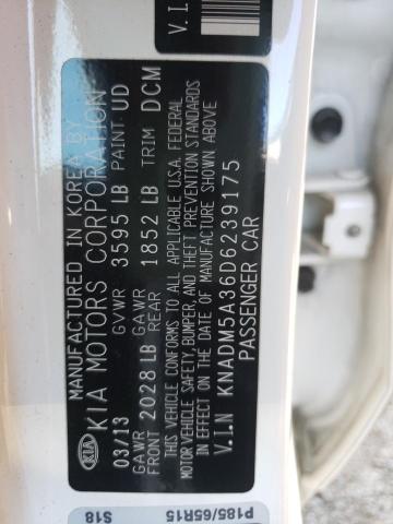 Photo 10 from auction – 2013 KIA RIO LX with VIN KNADM5A36D6239175