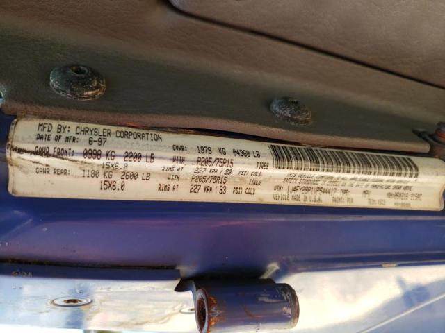Photo 10 from auction – 1997 JEEP WRANGLER / with VIN 1J4FY29P1VP544417