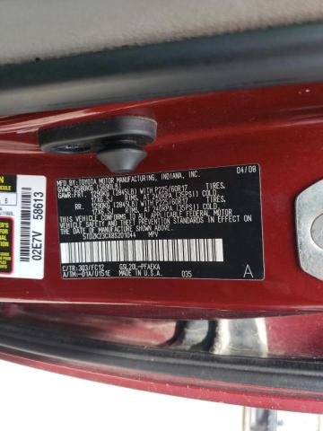 Photo 10 from auction – 2008 TOYOTA SIENNA CE with VIN 5TDZK23CX8S201044