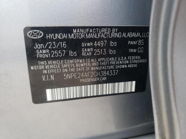 Photo 10 from auction – 2016 HYUNDAI SONATA SE with VIN 5NPE24AF2GH384337