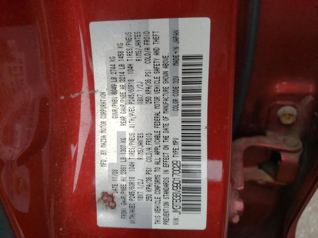 Photo 10 from auction – 2009 MAZDA CX-9 with VIN JM3TB38V990170029