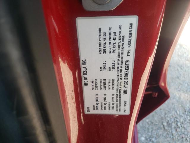 Photo 10 from auction – 2019 TESLA MODEL 3 with VIN 5YJ3E1EB0KF432879