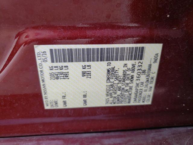 Photo 10 from auction – 2017 NISSAN MAXIMA 3.5 with VIN 1N4AA6AP3HC360332