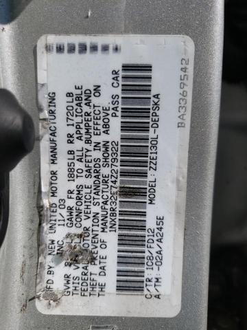 Photo 10 from auction – 2004 TOYOTA COROLLA CE with VIN 1NXBR32E74Z279322