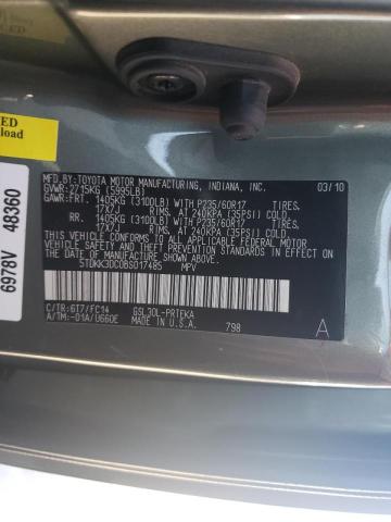 Photo 10 from auction – 2011 TOYOTA SIENNA LE with VIN 5TDKK3DC0BS017485