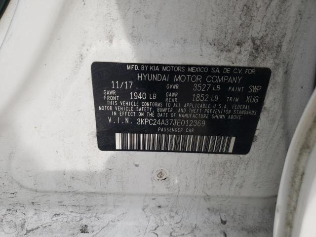 Photo 10 from auction – 2018 HYUNDAI ACCENT SE with VIN 3KPC24A37JE012369